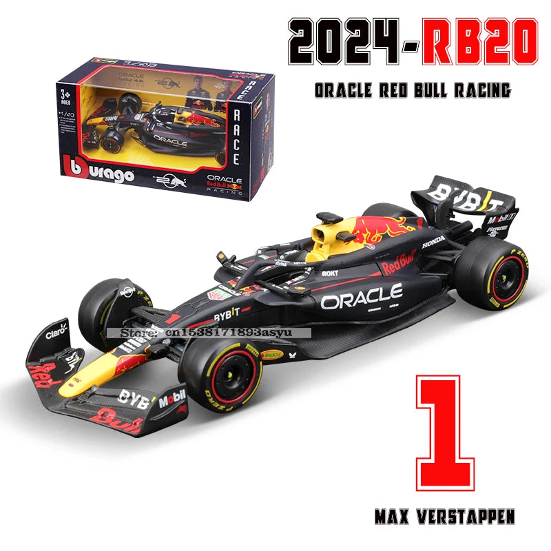 Bburago 1:43 P2 British GP Mclaren F1 MCL60 2023 #4 Lando Norris #81 Oscar Piastri Alloy Car Die Cast Model Toy Collectible 2024 RB20-1