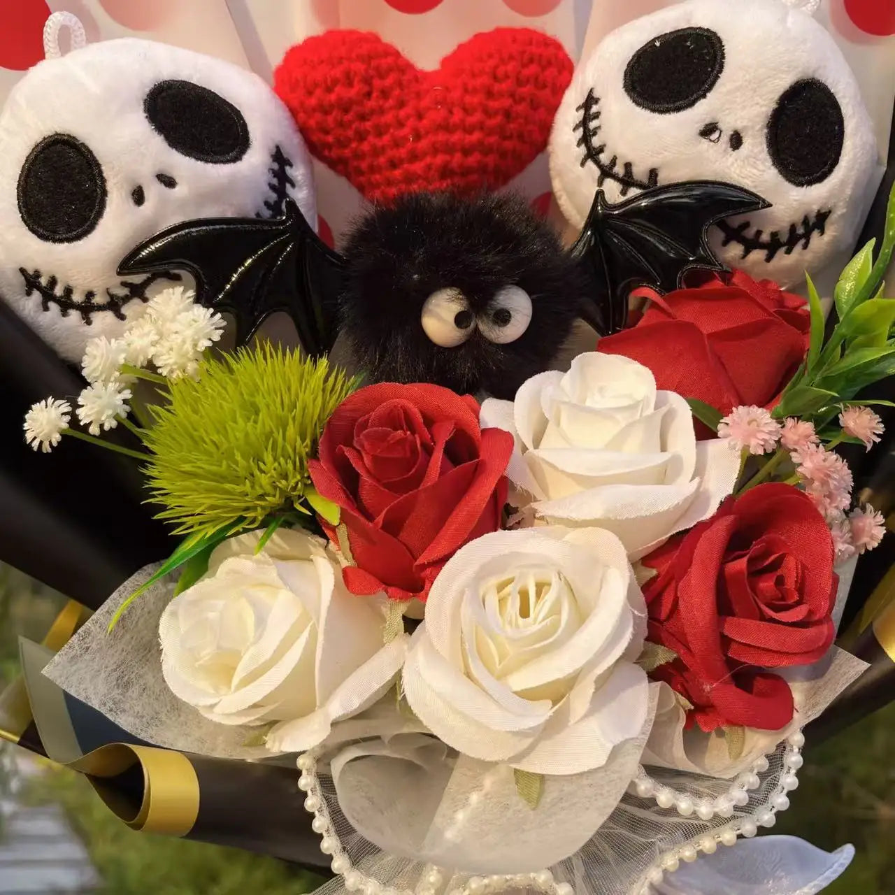 Jack Skellington Plush Flower Gift Bouquet – 40cm | Nightmare Before Christmas Stuffed Toy Arrangement