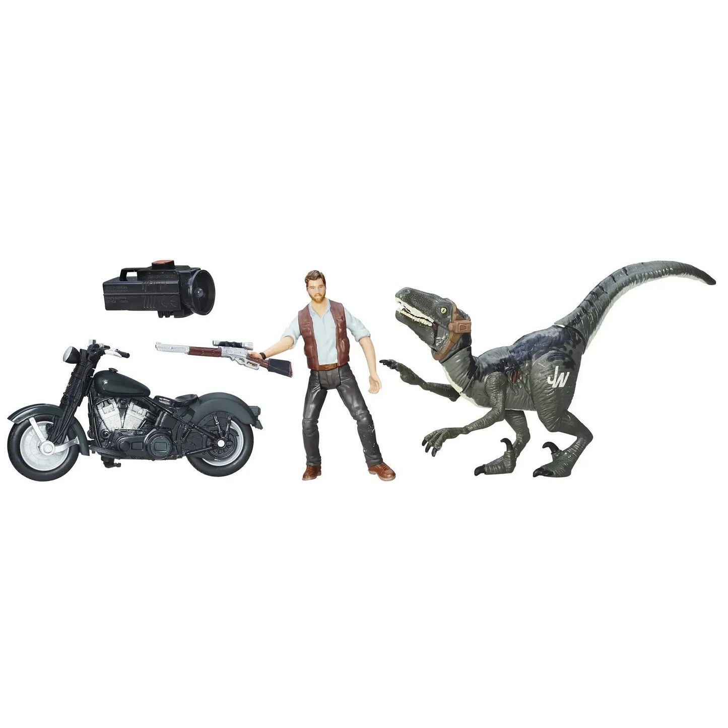 Jurassic Park Cycle & Hybrid Raptor Action Figure Motorcycle Set