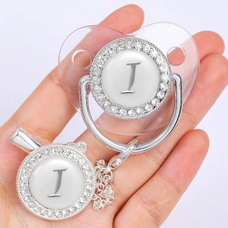 Baby Silver Personalised Luxury Bling Pacifier Dummy