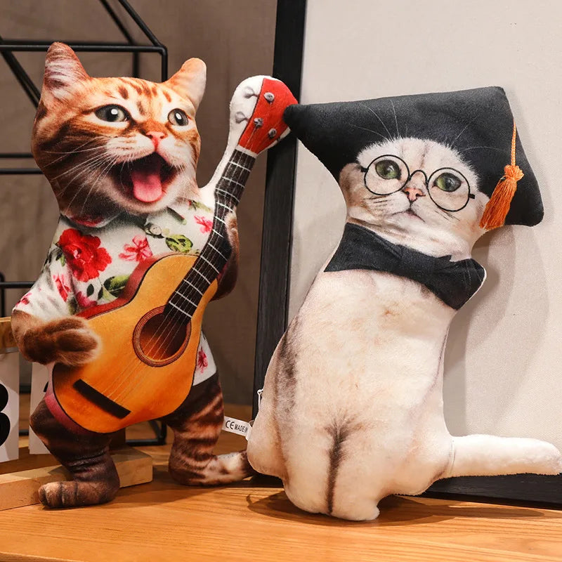 Plush Funny 3D Cat Plush Stuffed Toy 30-40cm