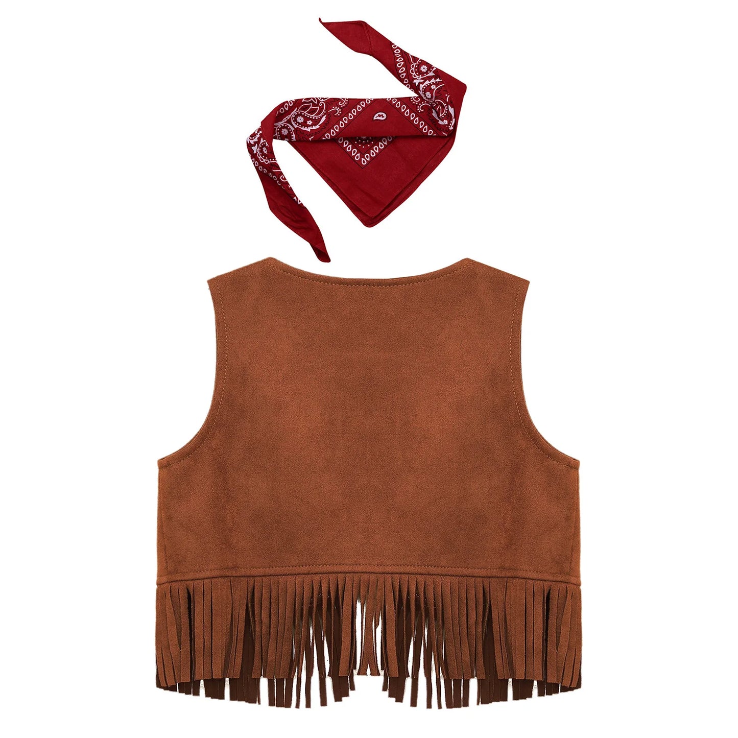 Baby Girls/Boys Western Cowboy Costume Suede Tassels Vest (Age Newborn-5 YRS)