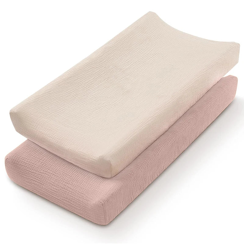 Muslin Changing Pad Cover for Changing Table (Set of 2)