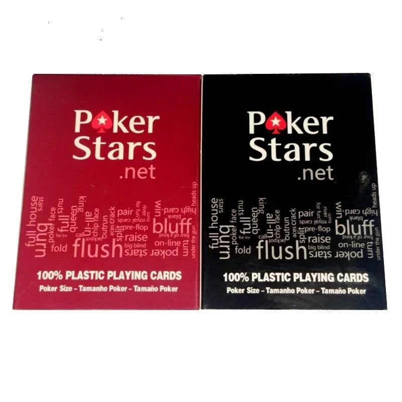 Red/Black Texas Holdem Plastic Playing Card m