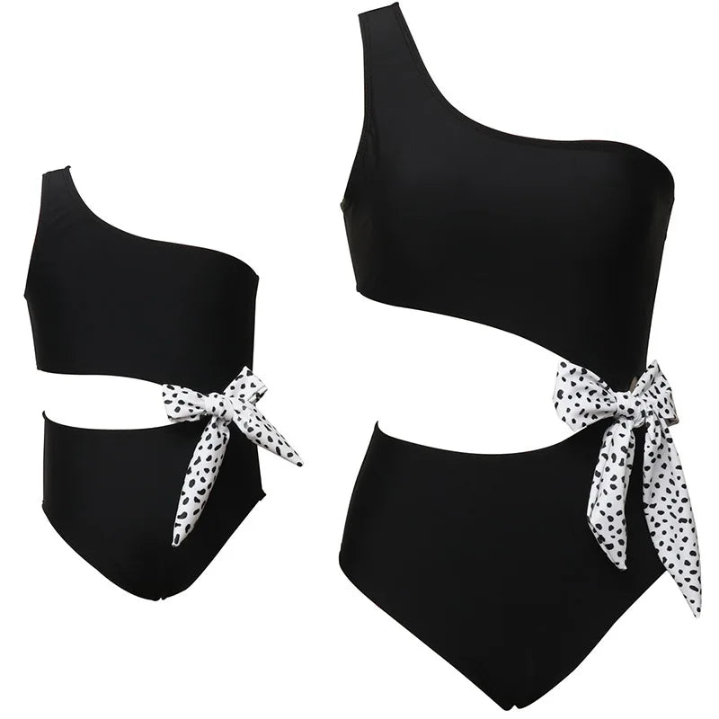 Mother & Daughter Matching Swimsuits (Mommy & Me) Black