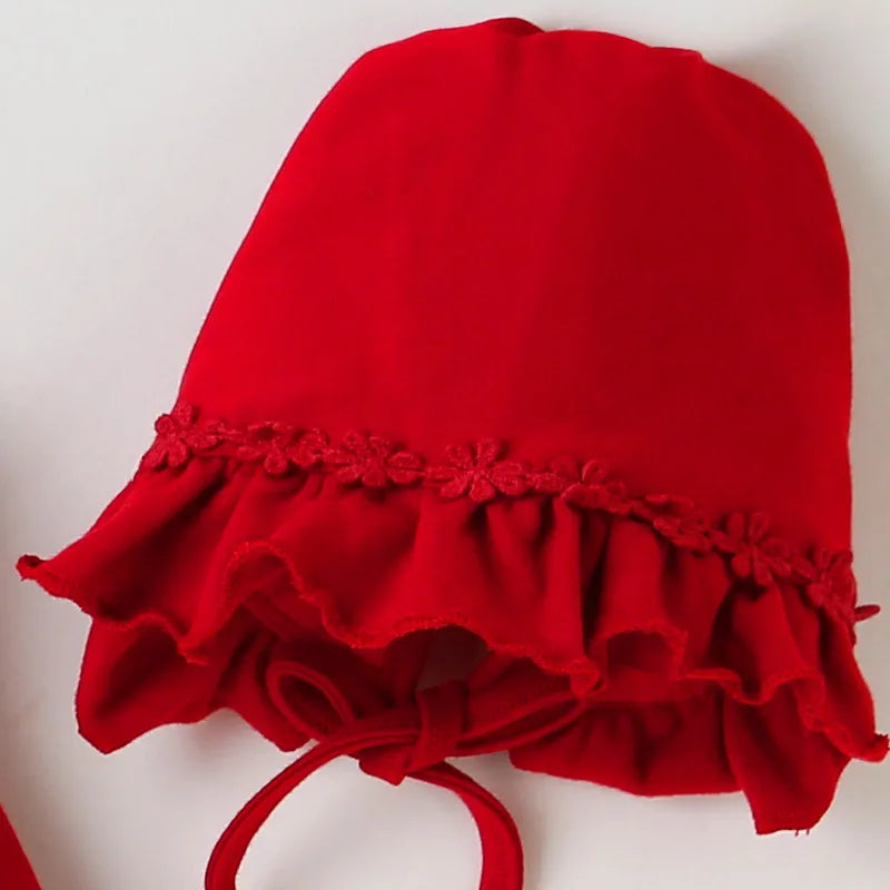 Baby Girl Jumpsuit & Hat Set (Age 3M-12M)