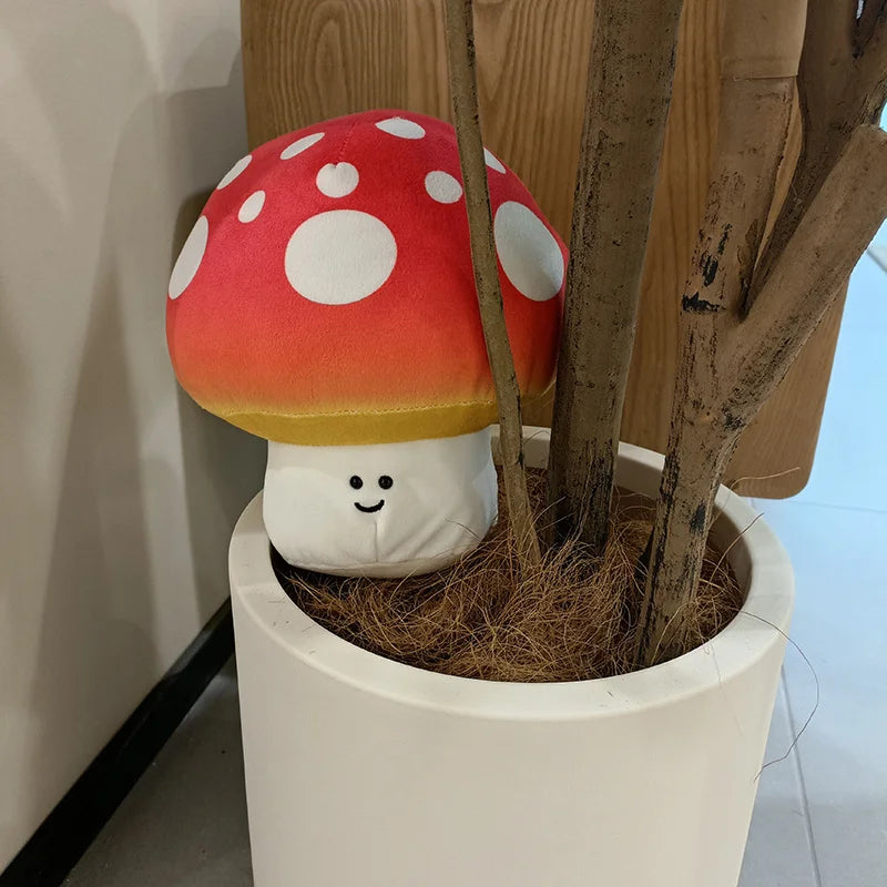 Plush Shiitake Mushrooms Stuffed Toy - 18x20cm