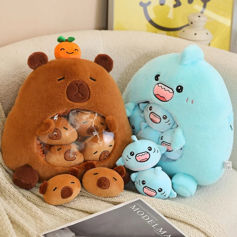 Plush Panda Koala Capybara Pudding Bag Stuffed Toy 35-50cm
