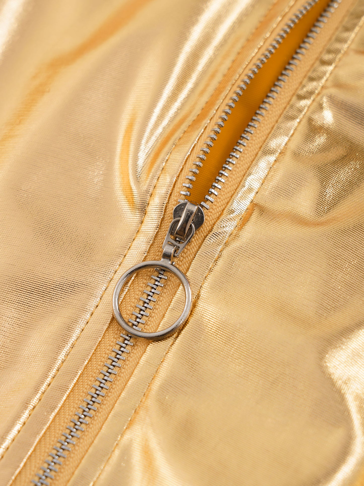 Girls Metallic Long Sleeve Zipper Jacket (Age 6-16 YRS)