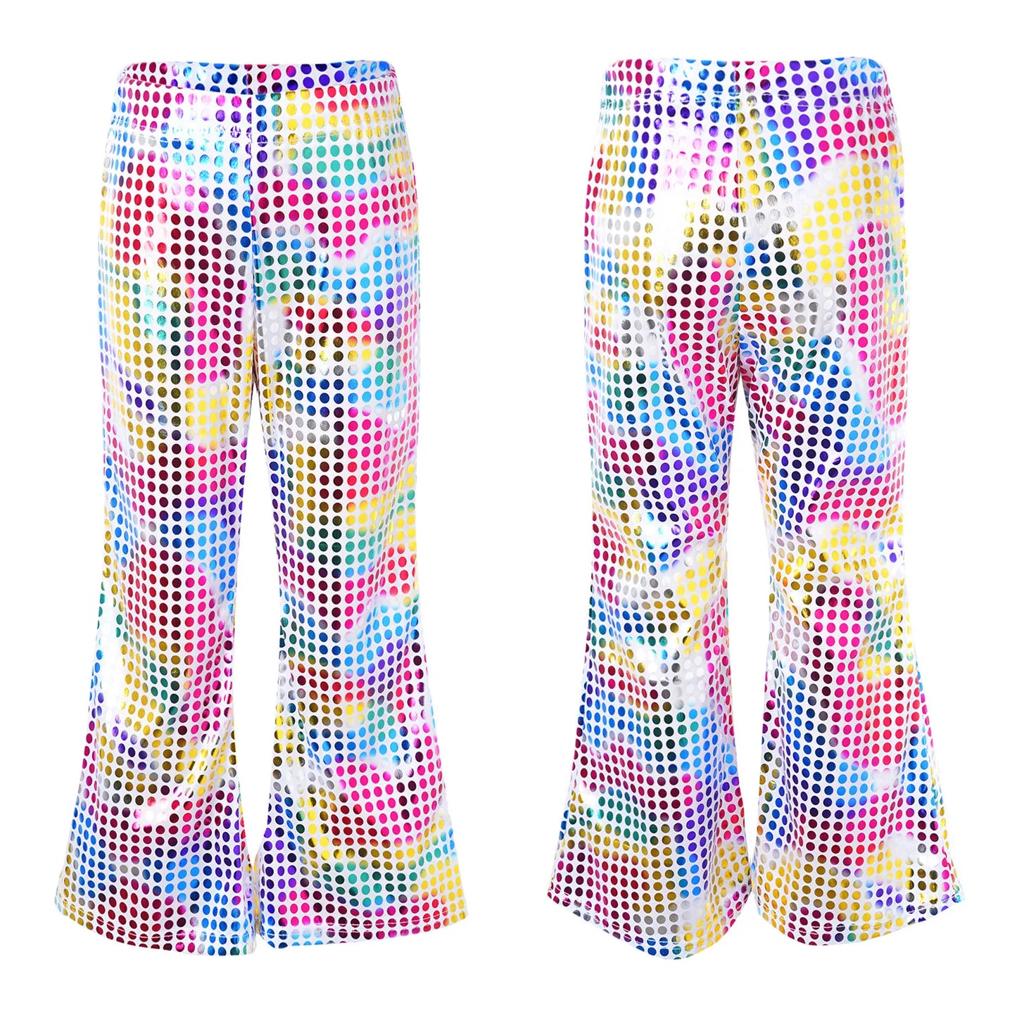 Kids Sequin Flared Trousers (Age 24M-16YRS) Colorful