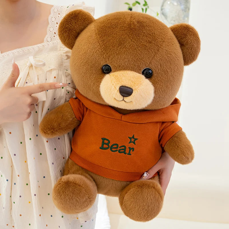 Plush Hoodie Teddy Bear Stuffed Toy 23-45cm