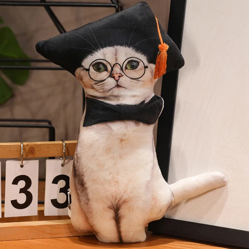 Plush Funny 3D Cat Plush Stuffed Toy 30-40cm