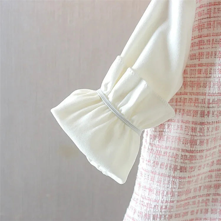 Baby Girls Vintage Long Sleeve Peter Pan Collar Dress (Age 6M-3YRS)
