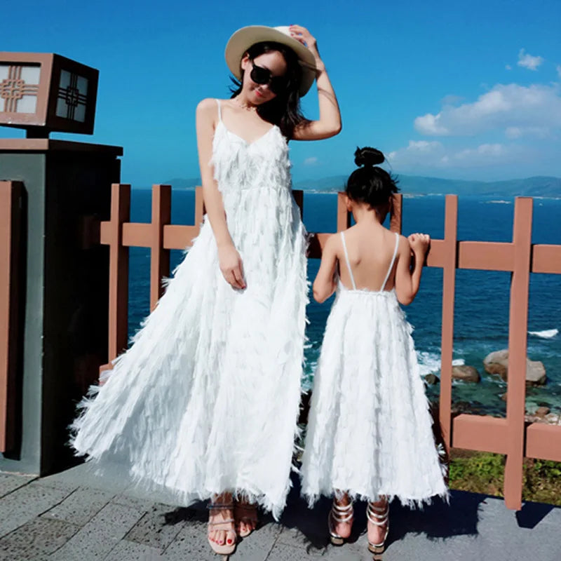 Mother & Daughter Matching White Dress (Mommy & Me)