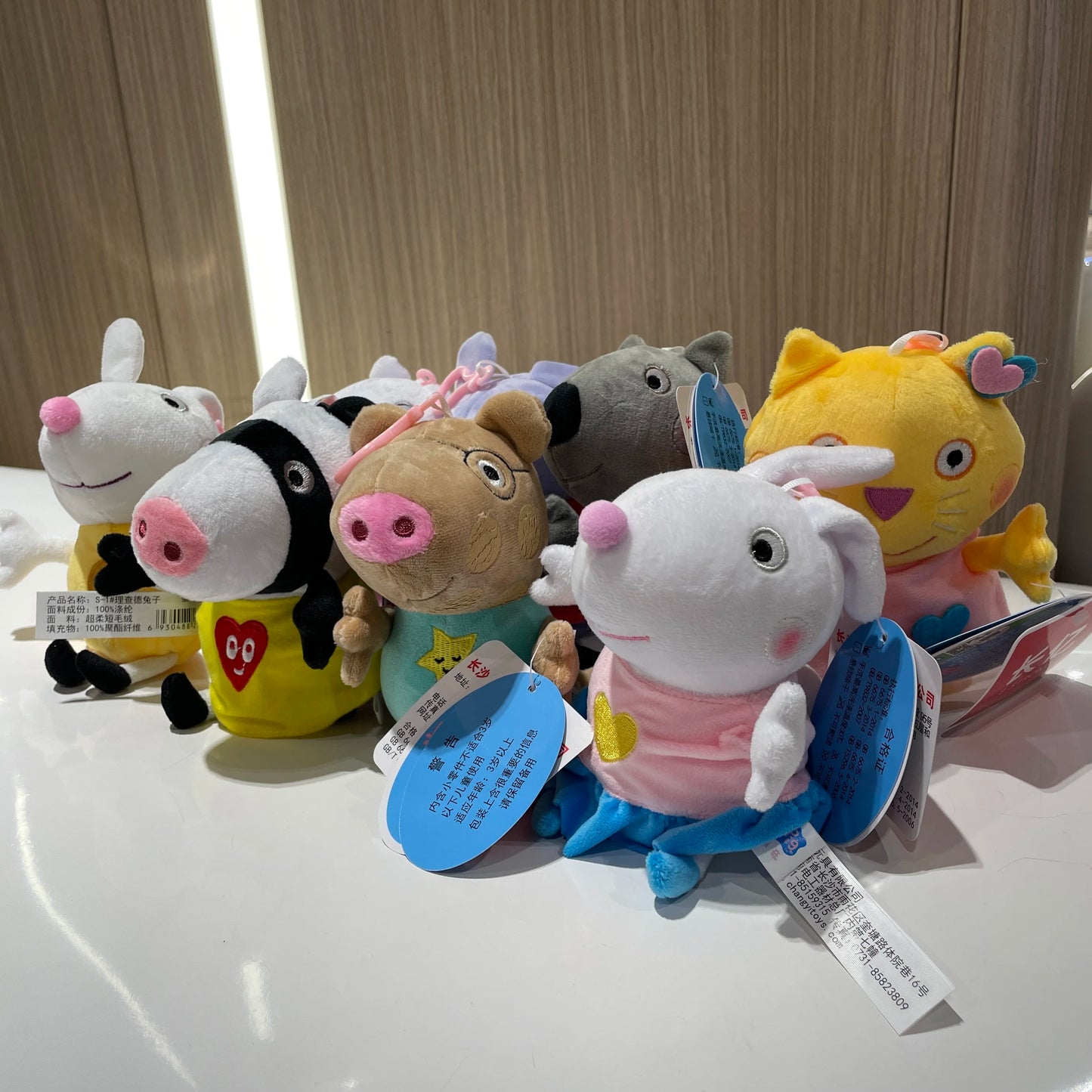 Plush Peppa Pig George Zoe Suzy Rebecca Emily Danny Pedro Bear Stuffed Toy - 19cm