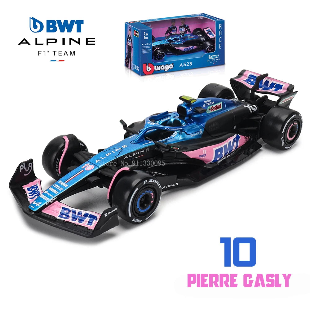 Bburago 1:43 P2 British GP Mclaren F1 MCL60 2023 #4 Lando Norris #81 Oscar Piastri Alloy Car Die Cast Model Toy Collectible 2023 A523-10