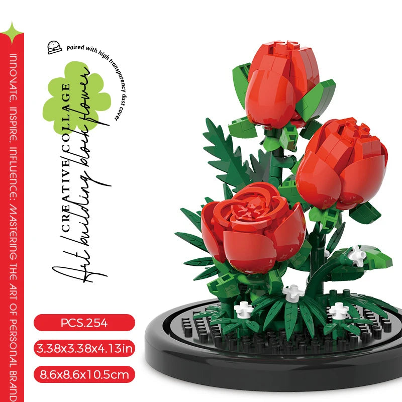 Building Block Flower Bouquet DIY