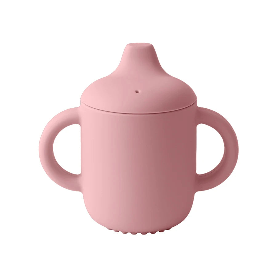 Baby Feeding Silicone Drinking Sippy Cups Rose