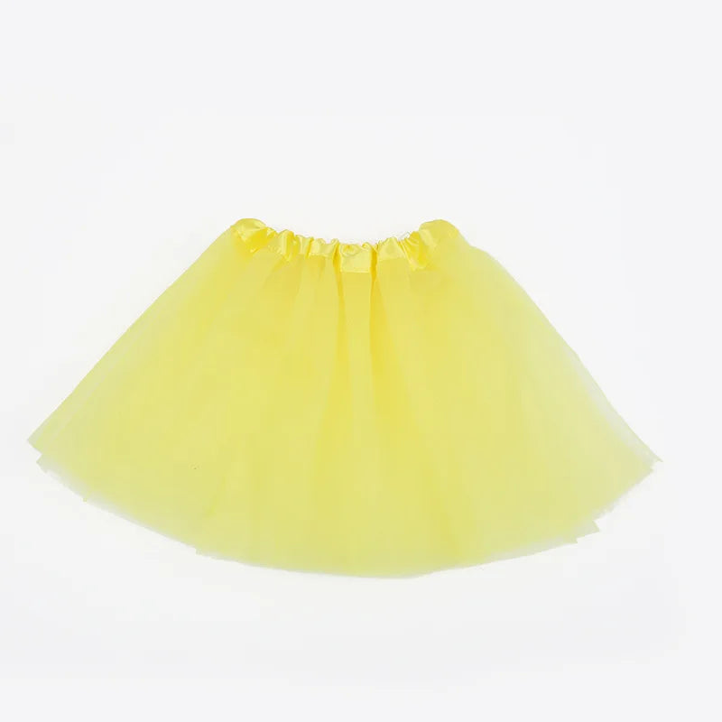 Girls Ballet Tutus Mini Skirt (Age 24M-7 YRS) Yellow 2-7Y