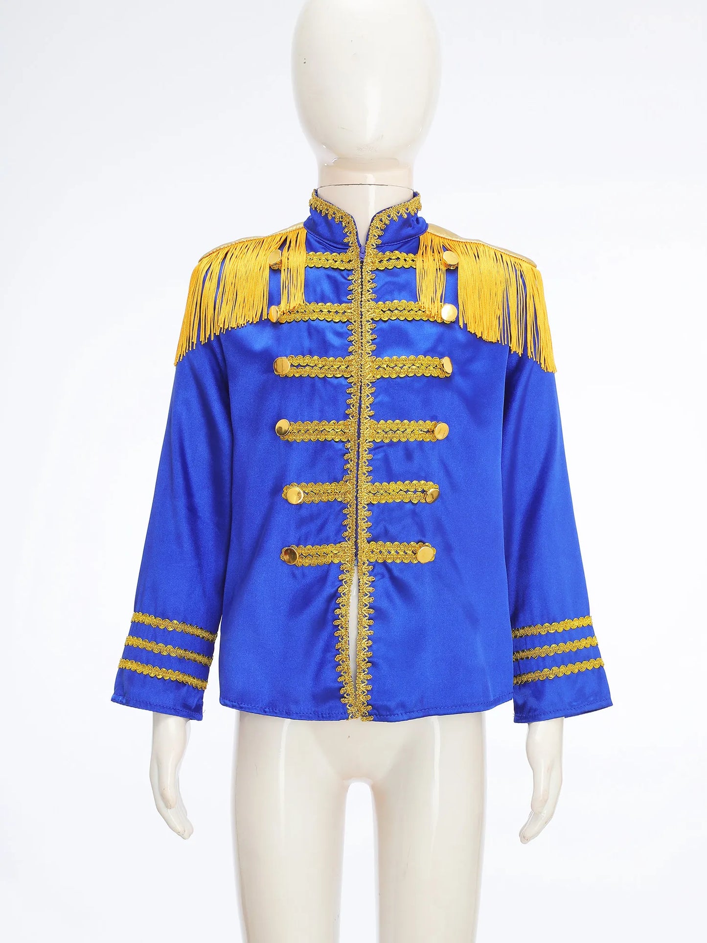 Girls 60s Retro Band Musician Costume Tassel Jacket (Age 6-16 YRS)