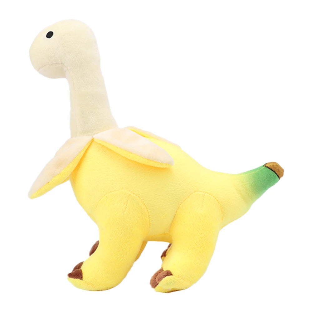 Plush Peeled Banana Brontosaurus Stuffed Toy - 28cm