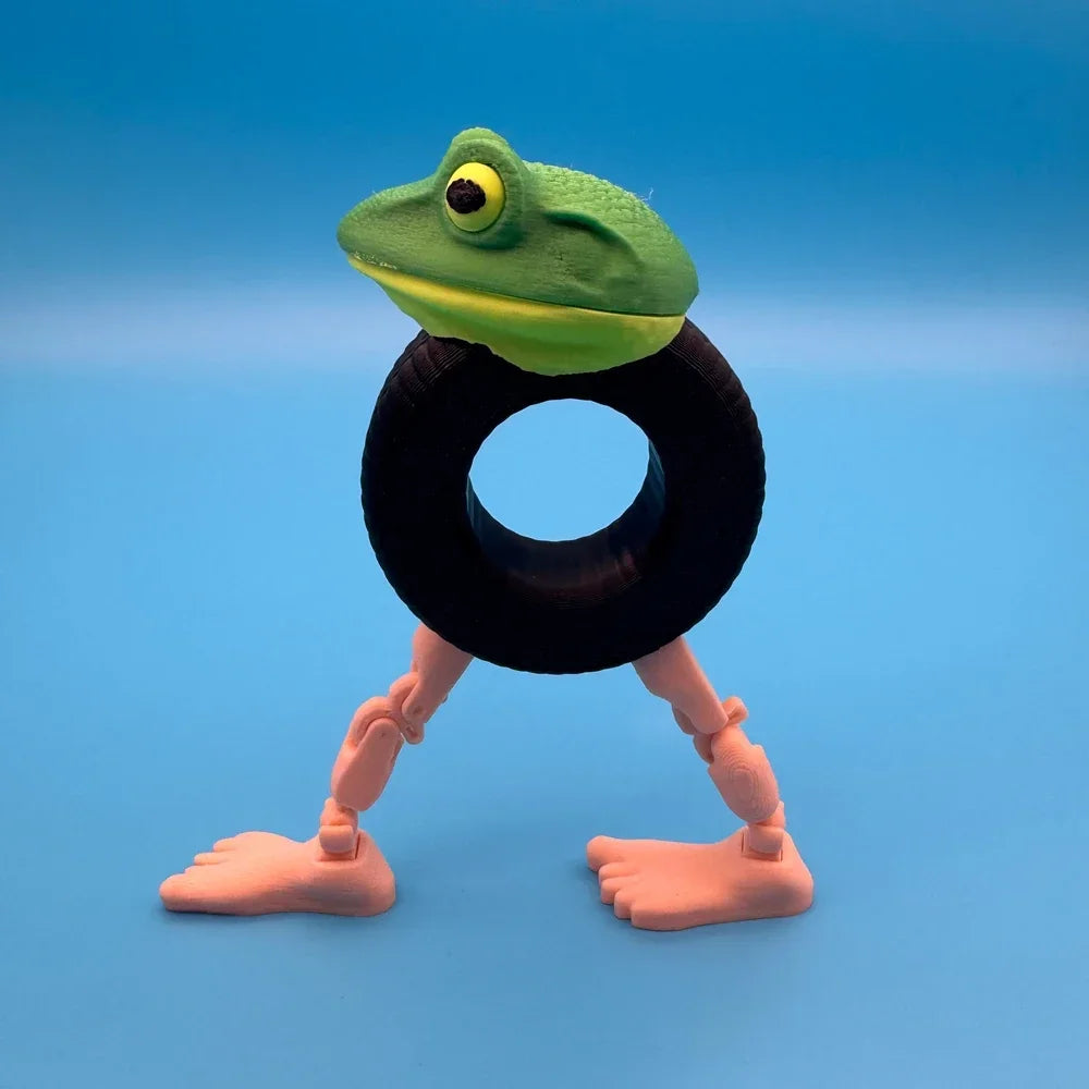 Italian Brainrot Collectible Figures – Tung Tung Tung Sahur & Tralalero Tralala | Meme Desk Toys Small Frog