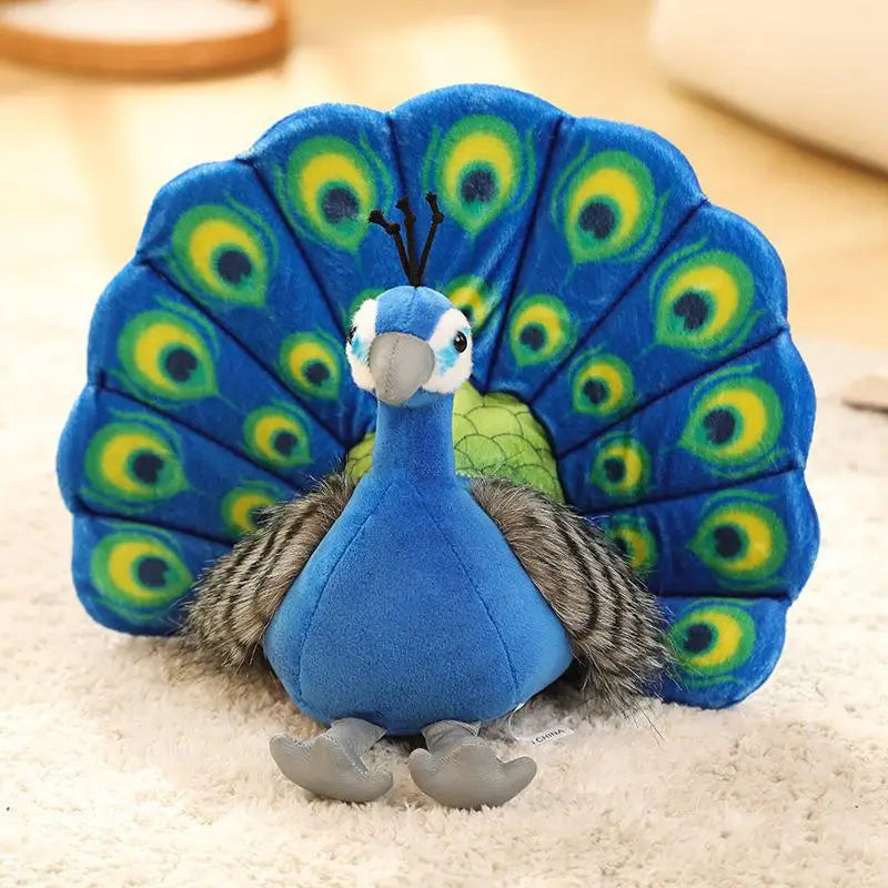 Plush Peacock Stuffed Toy - 25cm