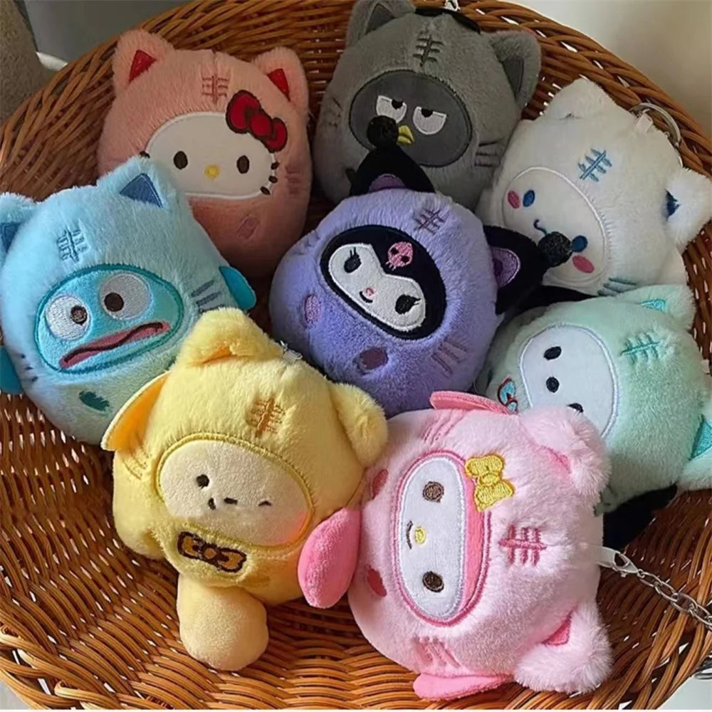 Plush Sanrio Kuromi Stuffed Keychain Toy - 14cm