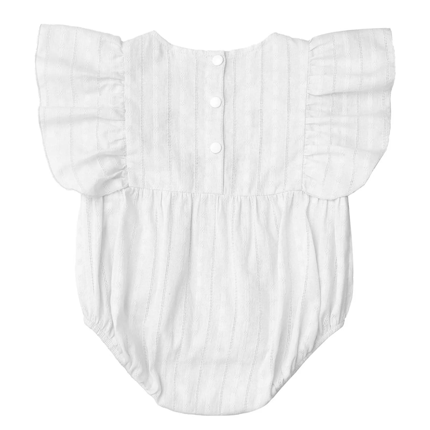 Baby Girls Mexican Embroidered Ruffled Sleeves Romper (Age Newborn-24M)