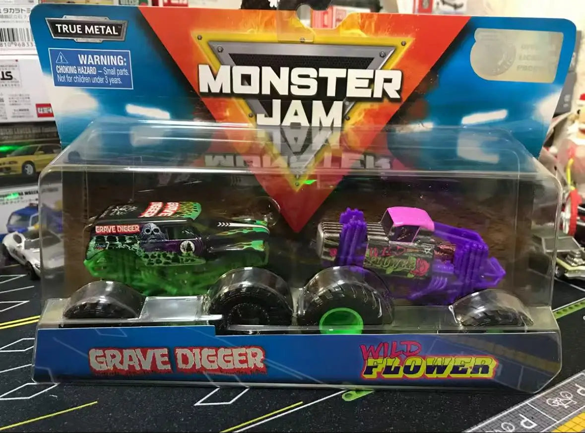 Monster Mutt Monster Jam Grave Digger 1:64 Scale Die Cast Alloy Truck Toys Monster Jam Grave Digger Monster Truck Boys Off-Road