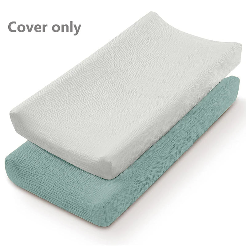 Muslin Changing Pad Cover for Changing Table (Set of 2)
