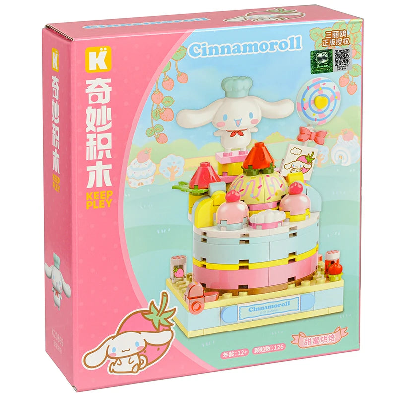 Sanrio Strawberry Town DIY Building Block Set – Hello Kitty, Kuromi & My Melody Multi Cinnamoroll