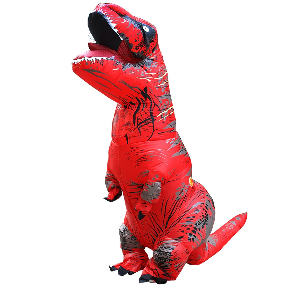 Adult/Kids Inflatable Dinosaur Costumes Red