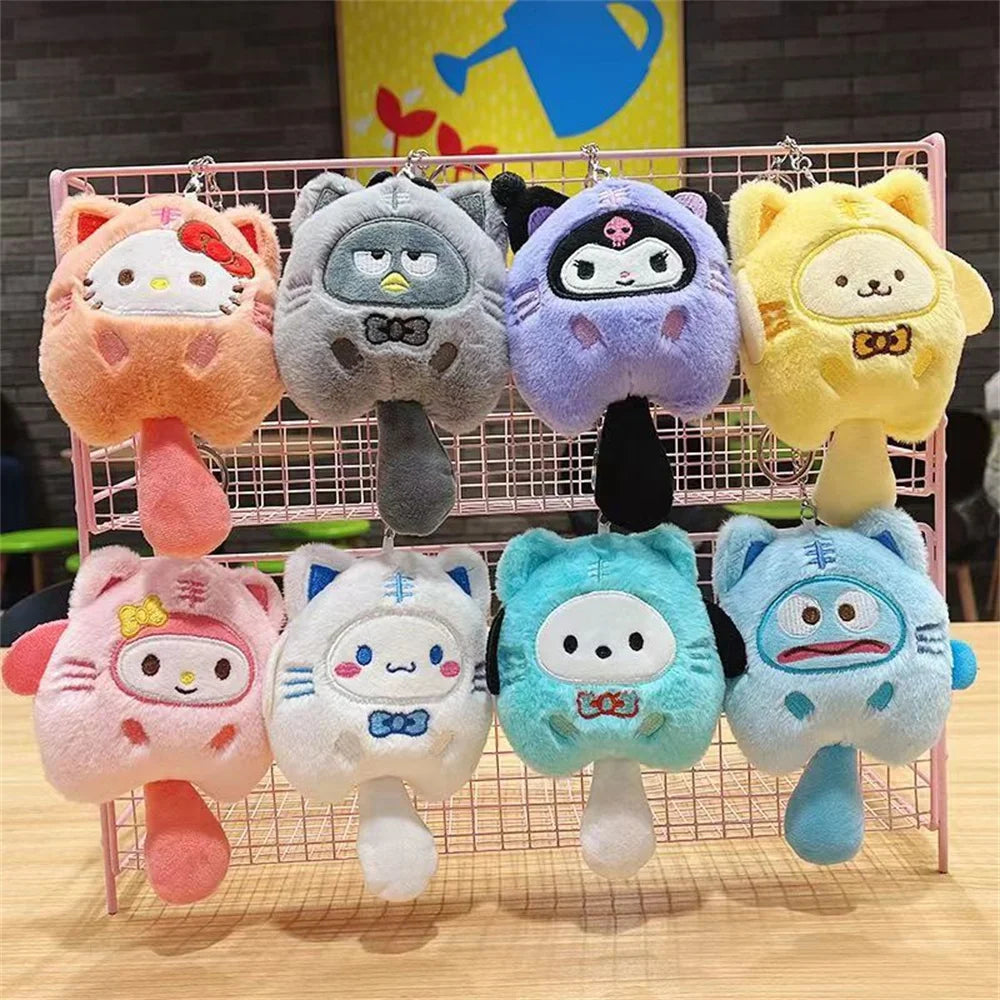 Plush Sanrio Kuromi Stuffed Keychain Toy - 14cm