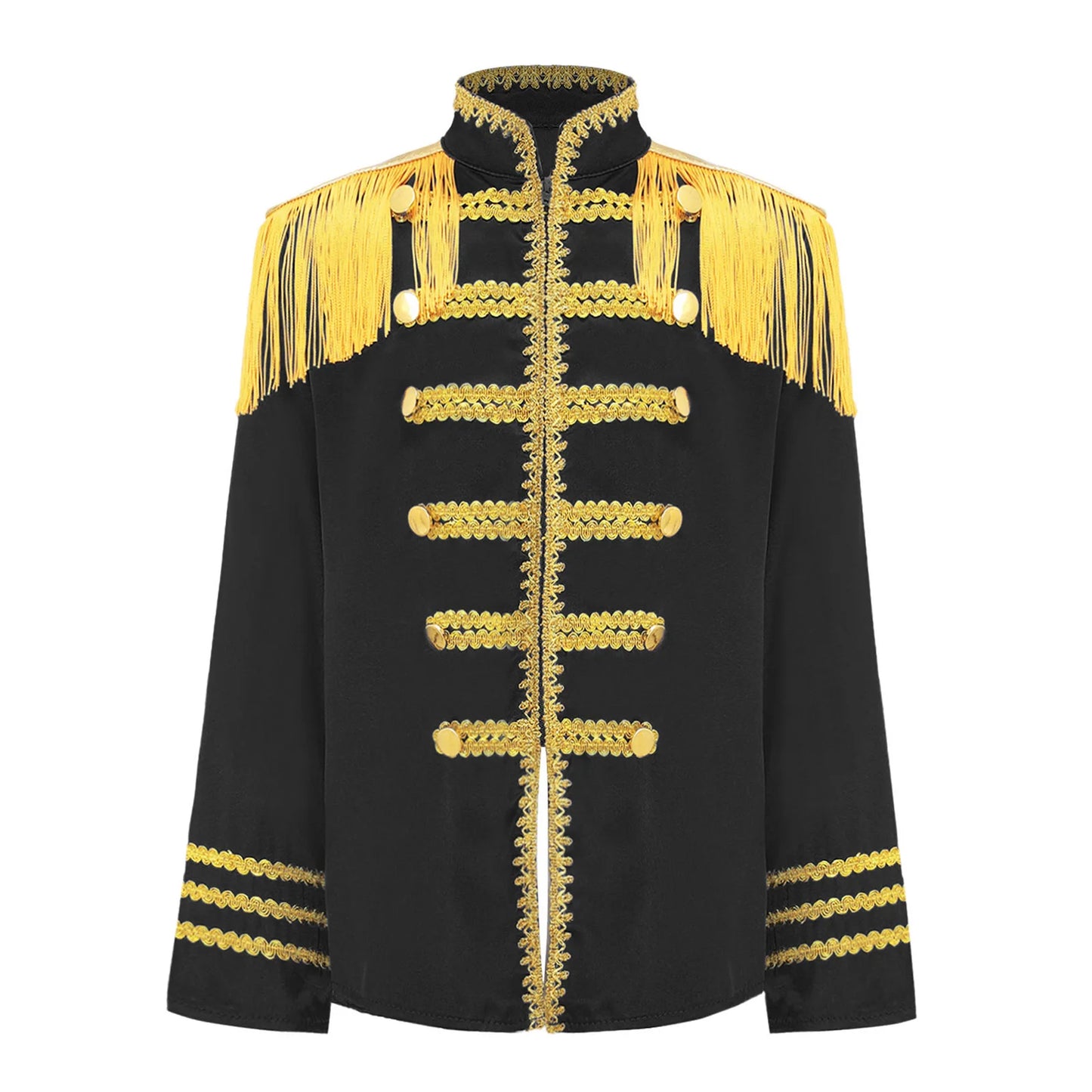 Girls 60s Retro Band Musician Costume Tassel Jacket (Age 6-16 YRS)