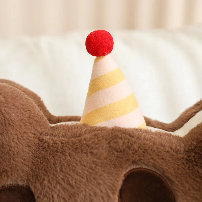 Plush Teddy Bear Cookie Pillow With Blanket Inside - 40cm