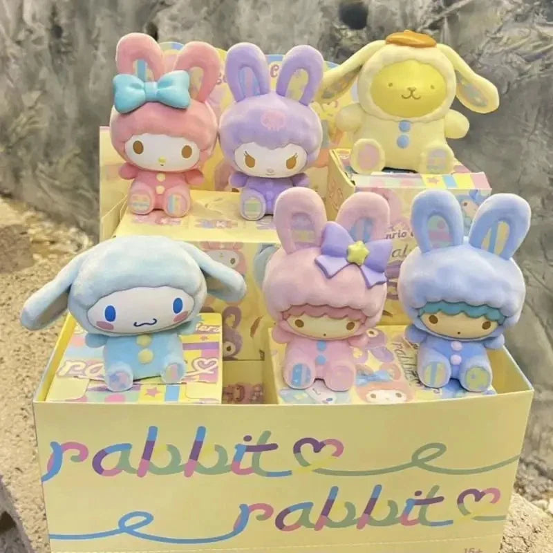Sanrio Characters Fluffy Rabbit Blind Box Series Figure Model