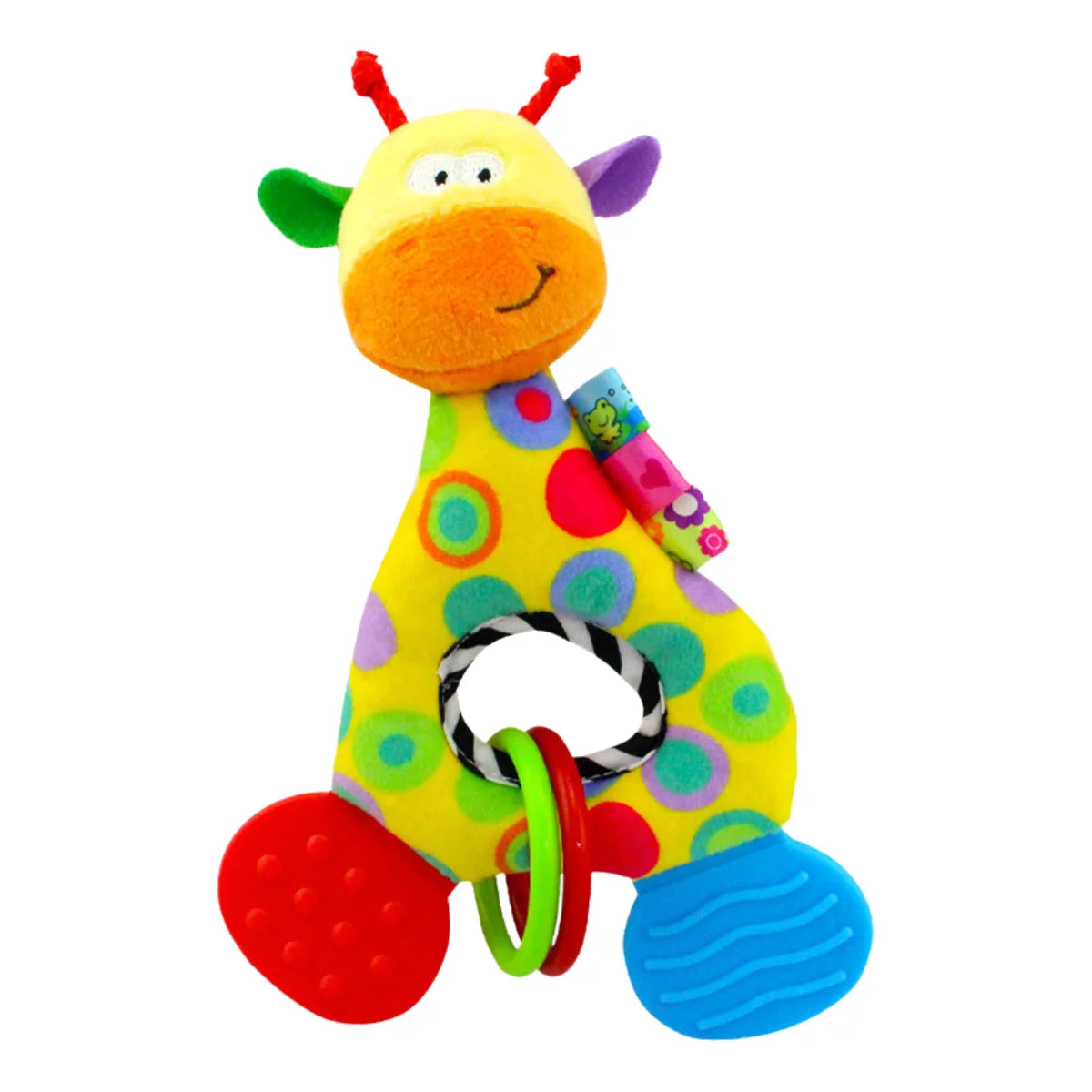 Baby Soft Giraffe Hand Rattle Toy Multi