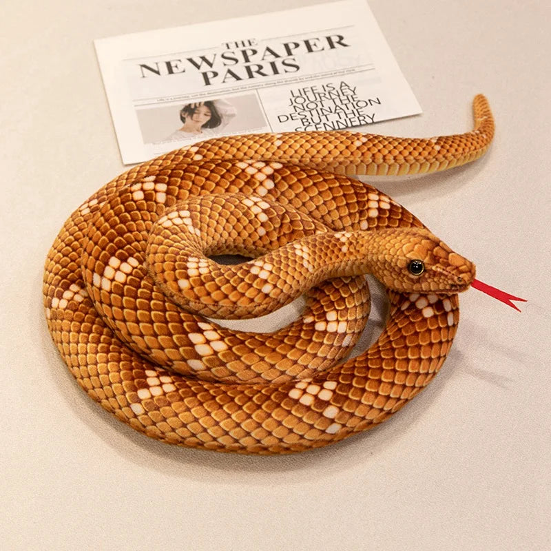 Plush Giant Python Anaconda Snake Stuffed Toy - 70cm Brown 70cm