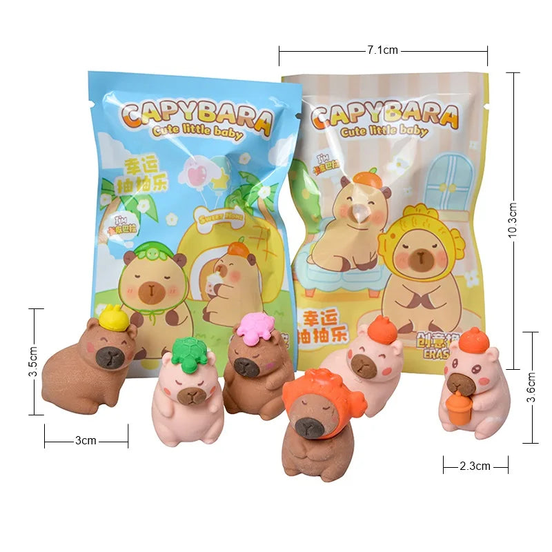 Blind Box Figures - Labubu & Pokémon Erasers- 32 Pack