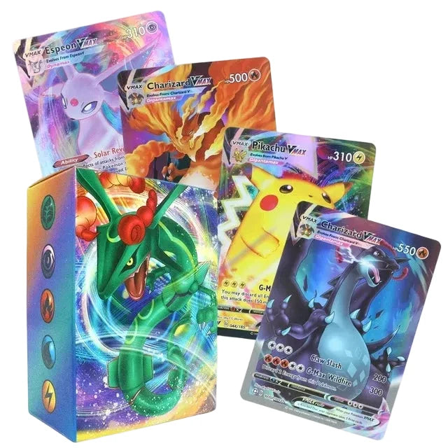 60-100Pcs English Pokemon Cards GX Tag Team 1996 Vmax EX V Mega Vstar Trainer Shining Game Battle Carte Trading Collection Cards 100Pcs Vmax