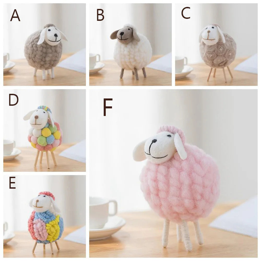 Plush Mini Felt Sheep Stuffed Toy 11-16cm