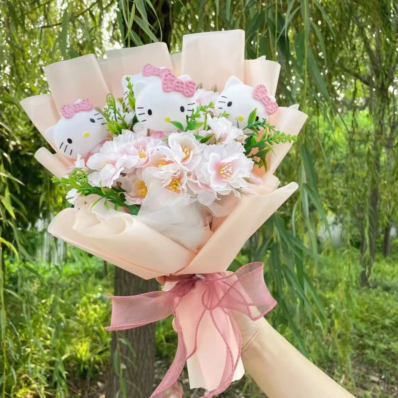 Hello Kitty Plush Flower Gift Bouquet – 35cm in Gift Box | Sanrio-Inspired Keepsake Arrangement