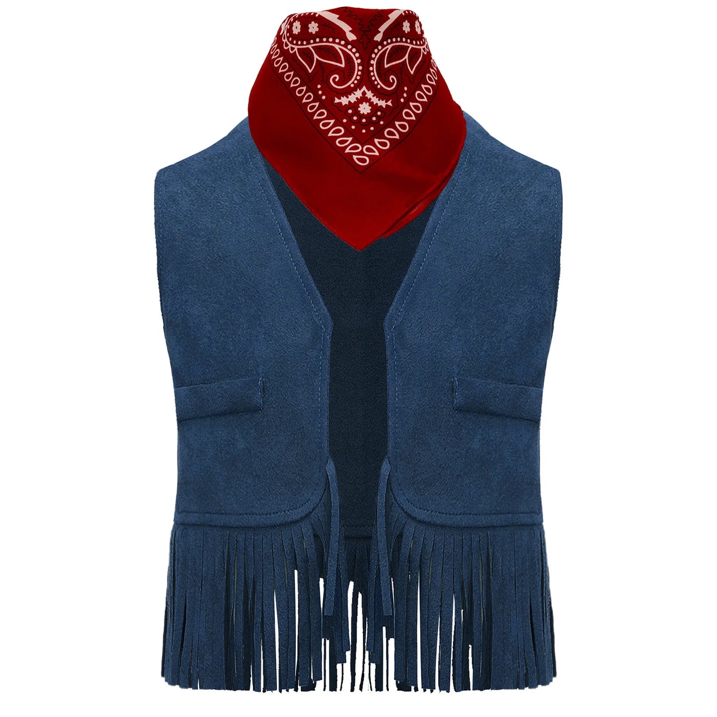 Baby Girls/Boys Western Cowboy Costume Suede Tassels Vest (Age Newborn-5 YRS)