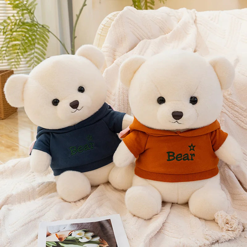 Plush Hoodie Teddy Bear Stuffed Toy 23-45cm