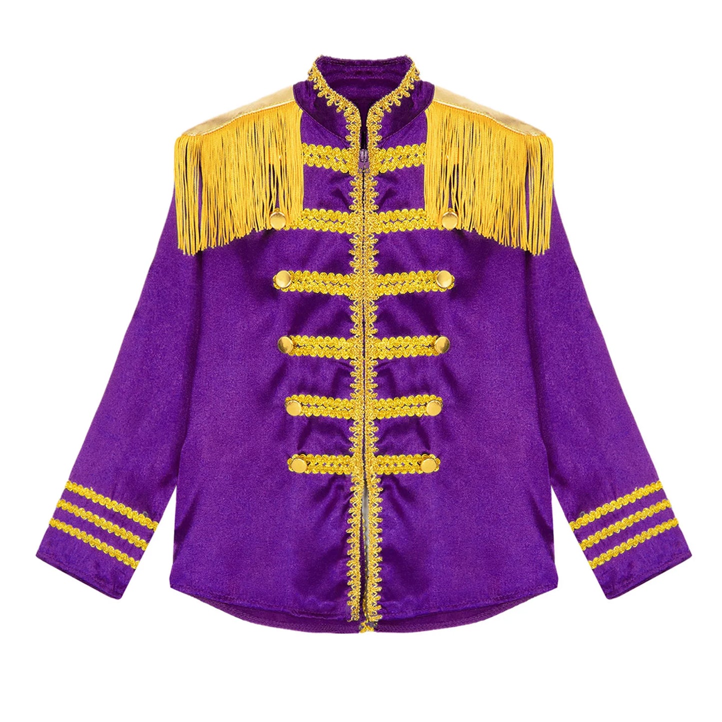 Girls 60s Retro Band Musician Costume Tassel Jacket (Age 6-16 YRS)