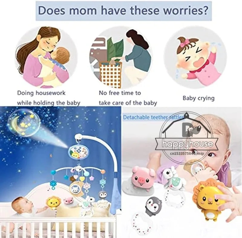 Musical Crib Mobile Toy For Babies