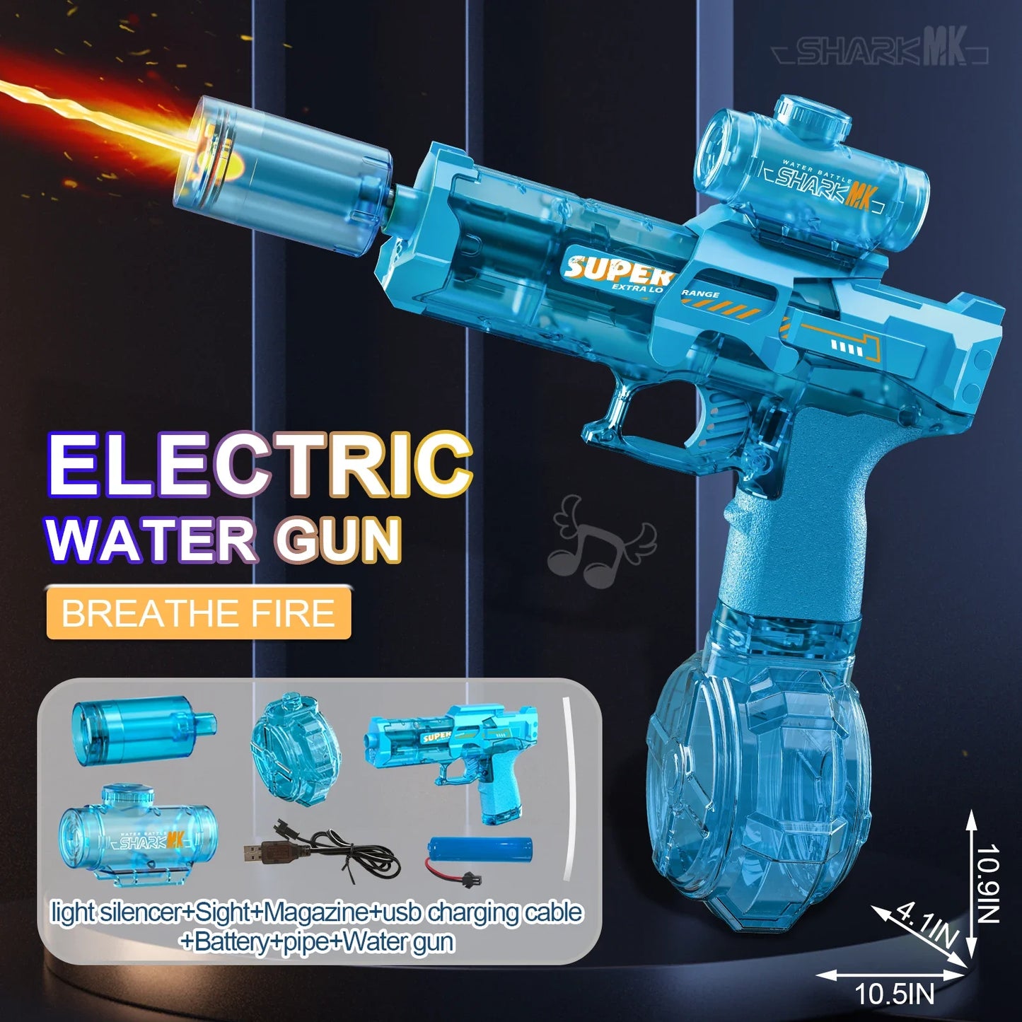 SHARK MK Electric Water Breathe Fire Feature