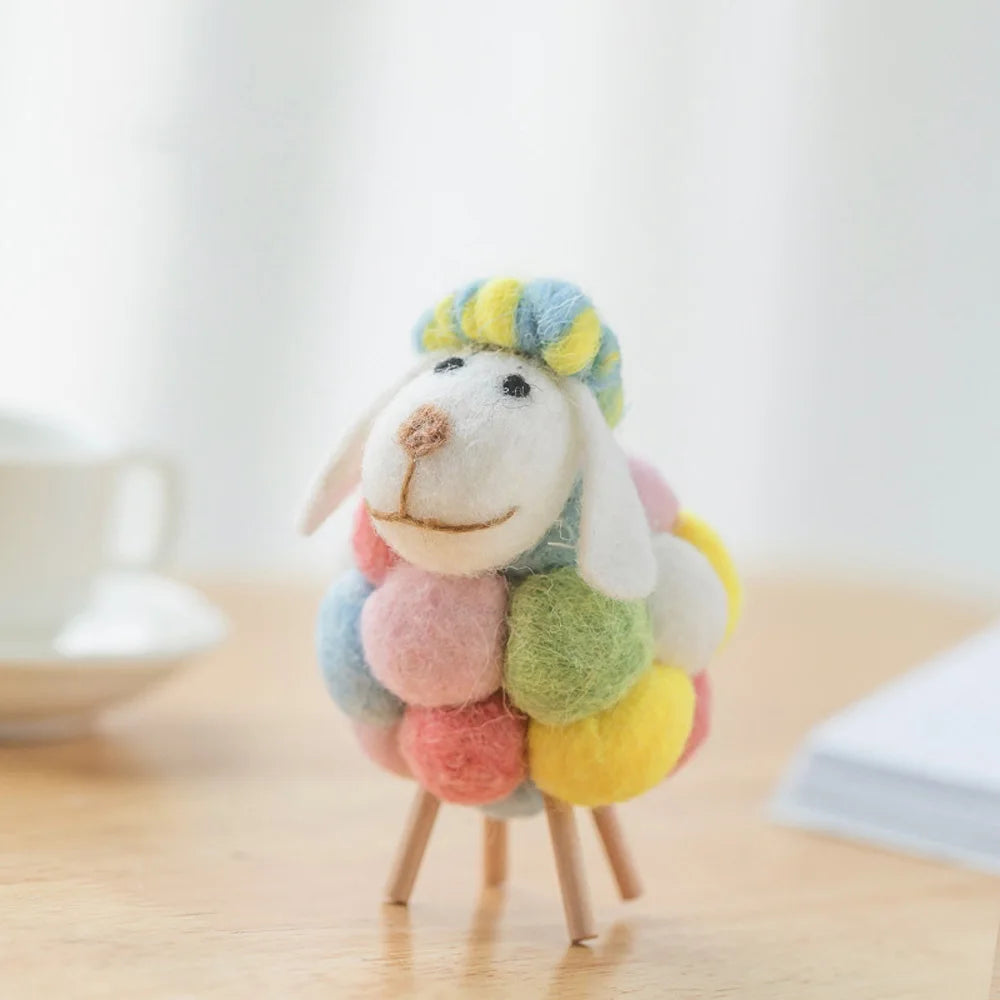 Plush Mini Felt Sheep Stuffed Toy 11-16cm