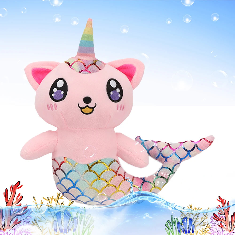 Plush Mermaid Cat Stuffed Toy - 28cm